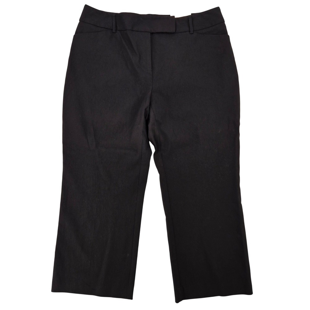 Apt. 9 NEW SIZE 12 Ava Stretch Straight Cropped Pants Womens Black Modern Fit